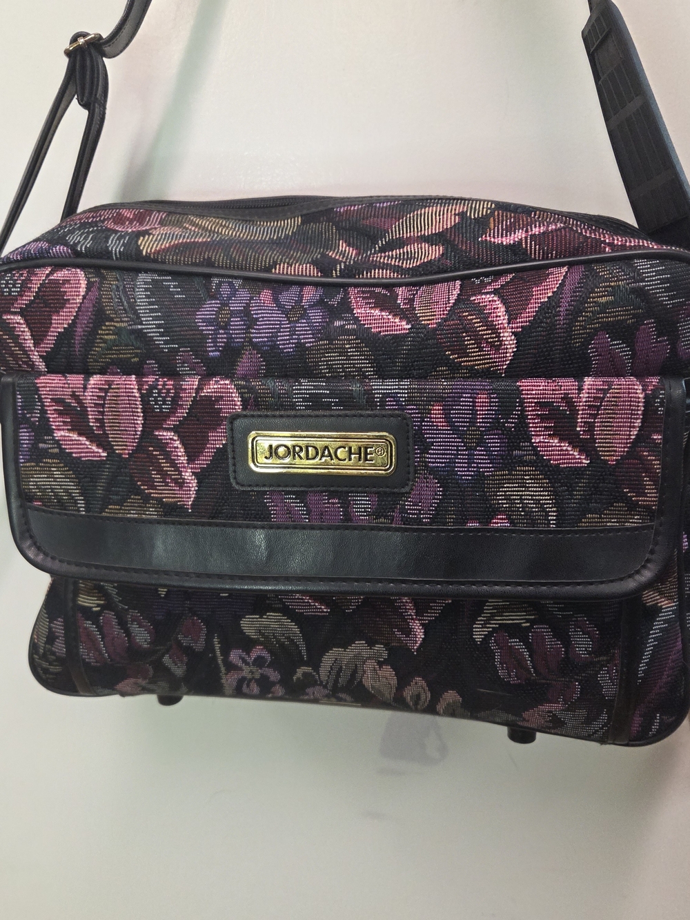 NWOT Vintage Jordache Floral Tapestry Carry On Travel Bag 80s 90s Weekender